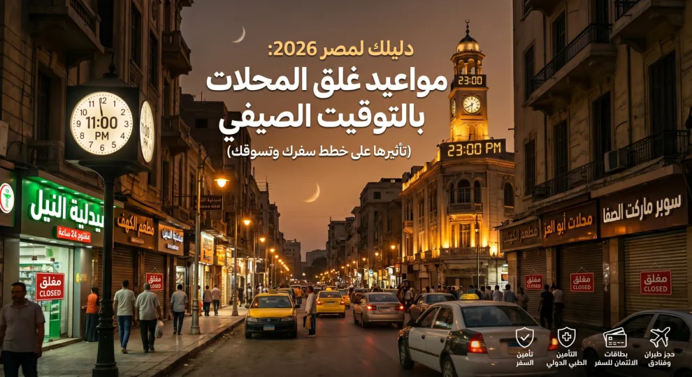 مواعيد غلق المحلات بالتوقيت الصيفي